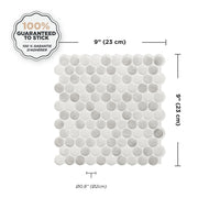 Smart Tiles Peel and Stick 4-Sheet 9 x 9 Backsplash - Penny Roccia|Dosseret Smart Tiles peler et coller 9 x 9, 4 feuilles - Penny Roccia
