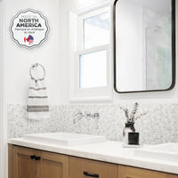 Smart Tiles Peel and Stick 4-Sheet 9 x 9 Backsplash - Penny Terra|Dosseret Smart Tiles peler et coller 9 x 9, 4 feuilles - Penny Terra