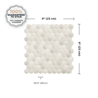 Smart Tiles Peel and Stick 4-Sheet 9 x 9 Backsplash - Penny Terra|Dosseret Smart Tiles peler et coller 9 x 9, 4 feuilles - Penny Terra