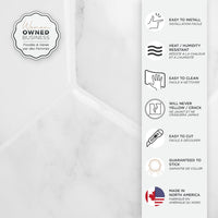 Smart Tiles Peel and Stick 4-Sheet 10 x 11 Backsplash - Hexa Yule|Dosseret Smart Tiles peler et coller 10 x 11, 4 feuilles - Hexa Yule