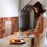 Smart Tiles Peel and Stick 4-Sheet 9 x 9 Backsplash - Zellige Safi|Dosseret Smart Tiles peler et coller 9 x 9, 4 feuilles - Zellige Safi