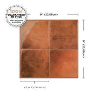 Smart Tiles Peel and Stick 4-Sheet 9 x 9 Backsplash - Zellige Safi|Dosseret Smart Tiles peler et coller 9 x 9, 4 feuilles - Zellige Safi