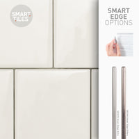 Smart Tiles Peel and Stick 2-Sheet 22 x 8 Backsplash - Square Velden|Dosseret Smart Tiles peler et coller 22 x 8, 2 feuilles - Square Velden