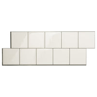 Smart Tiles Peel and Stick 2-Sheet 22 x 8 Backsplash - Square Velden|Dosseret Smart Tiles peler et coller 22 x 8, 2 feuilles - Square Velden