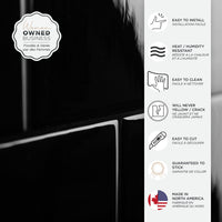 Smart Tiles Peel and Stick 2-Sheet 22 x 8 Backsplash - Square Berlin|Dosseret Smart Tiles peler et coller 22 x 8, 2 feuilles - Square Berlin