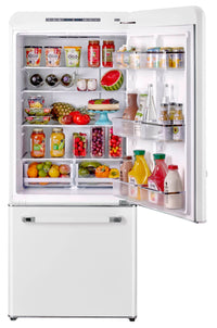 Classic Retro by Unique 18 cu.ft. Frost-Free Bottom Freezer Refrigerator - UGP-510L W AC 