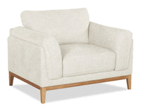 Valley 44" Fabric Chair with Rubberwood Base and Legs - Sand | Fauteuil Valley de 44 po en tissu avec base et pattes en hévéa - Sand