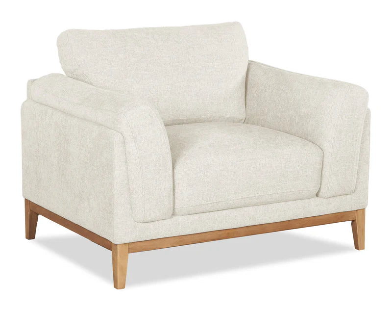Valley 44" Fabric Chair with Rubberwood Base and Legs - Sand | Fauteuil Valley de 44 po en tissu avec base et pattes en hévéa - Sand