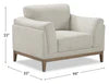 Valley 44" Fabric Chair with Rubberwood Base and Legs - Sand | Fauteuil Valley de 44 po en tissu avec base et pattes en hévéa - Sand