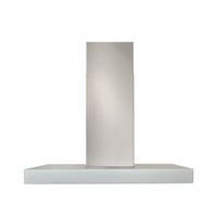 Venmar Ispira 36" Chimney Range Hood - WCB3I36SBW - Range Hood in Stainless Steel with White Glass 