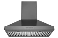 Hauslane 30-Inch Wall Mount Black Stainless Steel Range Hood - WM-590BSS-30|Hotte de cuisinière murale Hauslane de 30 po en acier inoxydable noir - WM-590BSS-30
