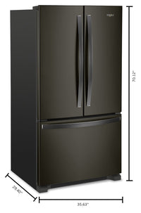 Whirlpool 20 Cu. Ft. Counter-Depth French-Door Refrigerator - WRF540CWHV|Réfrigérateur Whirlpool de 20 pi³ à portes françaises de profondeur comptoir - WRF540CWHV|WRF540WV