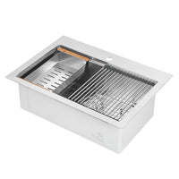 Ancona 28" Drop-In Workstation Kitchen Sink - AN-3127