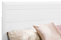 Olivia Queen Panel Headboard - White - Modern style Headboard in White Engineered Wood and Laminate Veneers
