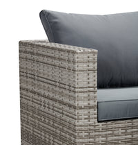 Athens 3-Piece Patio Lounger Set - Grey 