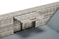 Athens 3-Piece Patio Lounger Set - Grey 