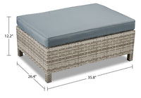 Athens 3-Piece Patio Lounger Set - Grey 