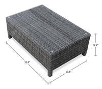 Athens 3-Piece Patio Conversation Set - Dark Grey