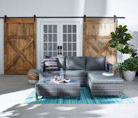 Athens 3-Piece Patio Conversation Set - Dark Grey