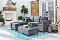 Athens 3-Piece Patio Conversation Set - Dark Grey