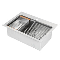 Ancona 30" Drop-In Workstation Kitchen Sink - AN-3128