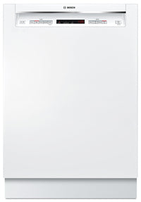 Bosch 300 Series Recessed Handle Built-In Dishwasher – SHEM63W52N - Dishwasher in White