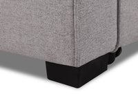Carter 2-Piece Right-Facing Linen-Look Fabric Sleeper Sectional with Storage Chaise - Solis Grey | Sofa-lit sectionnel de droite Carter 2 pièces en tissu d’apparence lin avec fauteuil long de rangement - gris Solis
