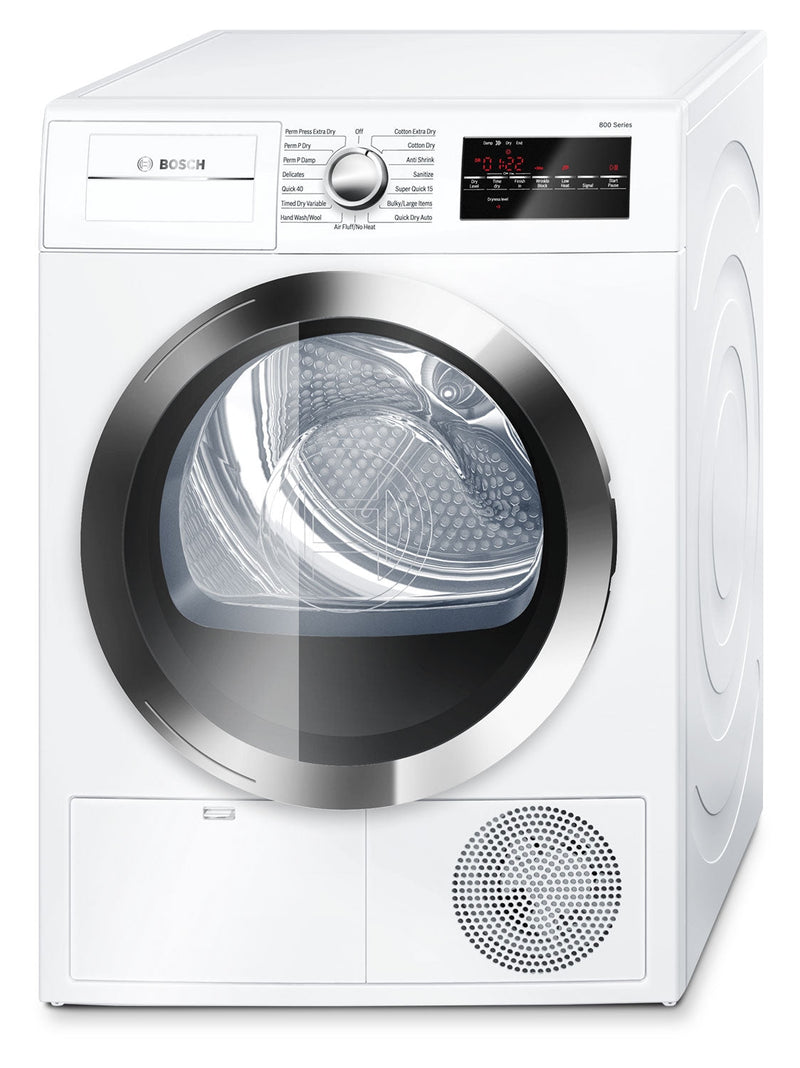 Bosch 4.0 Cu. Ft. 800 Series Compact Condensation Dryer – White|Sécheuse compacte par condensation Bosch de série 800 de 4,0 pi³ - blanche|WTG86402