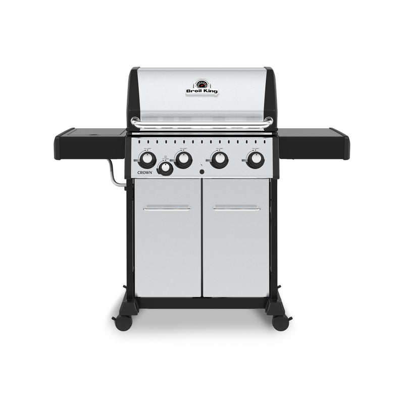 Broil King Crown™ S 440 Natural Gas Grill with Side Burner in Stainless Steel - 865367|Gril à gaz naturel CrownMC S 440 en acier inoxydable de Broil King avec brûleur latéral - 865367