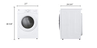 LG 7.4 cu. ft. Ultra Large Capacity Electric Dryer - DLE3420W | DLE3420W