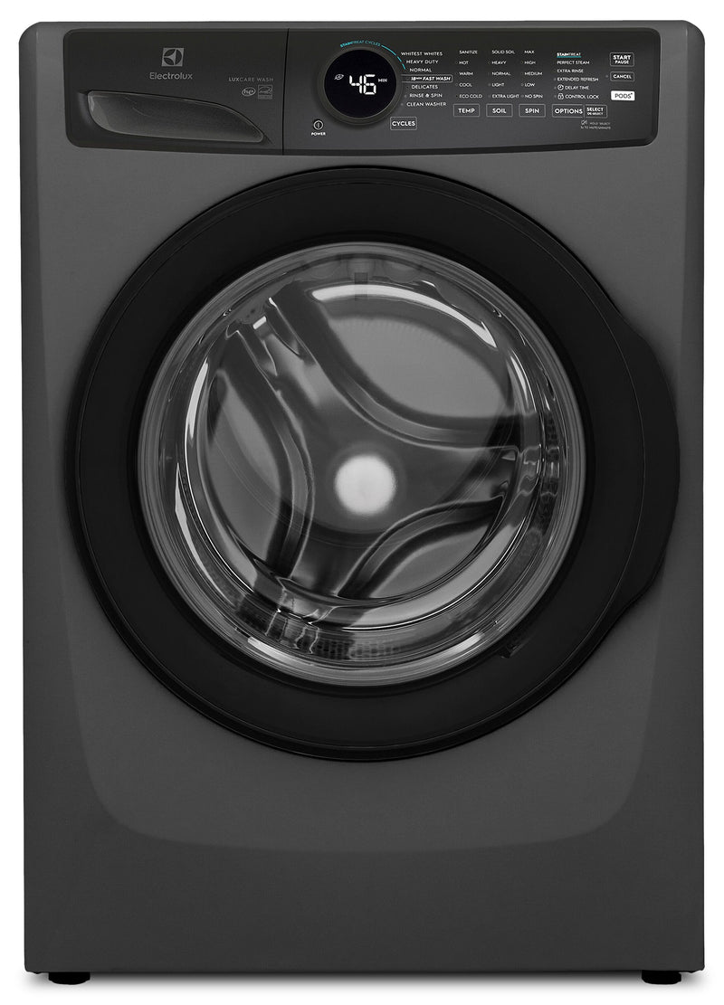Electrolux 4.5 Cu. Ft. Front Load Perfect Steam™ Washer with LuxCare® Wash – Titanium – Stackable - ELFW7437AT | Laveuse Perfect SteamMC d’Electrolux à chargement frontal de 4,5 pi3 avec lavage LuxCareMD - titane - superposable - ELFW7437AT