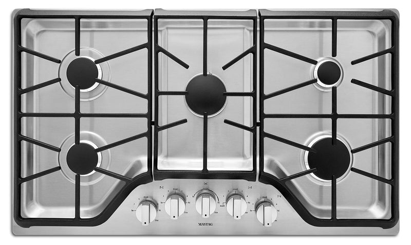 Maytag 36" Gas Cooktop – MGC9536DS|Table de cuisson au gaz 36 pouces Maytag - MGC9536DS