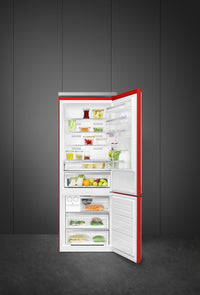 Smeg Portofino 16.2 Cu. Ft. Bottom-Freezer Refrigerator - FA490URR|Réfrigérateur Smeg Portofino de 16,2 pi3 à congélateur inférieur - FA490URR