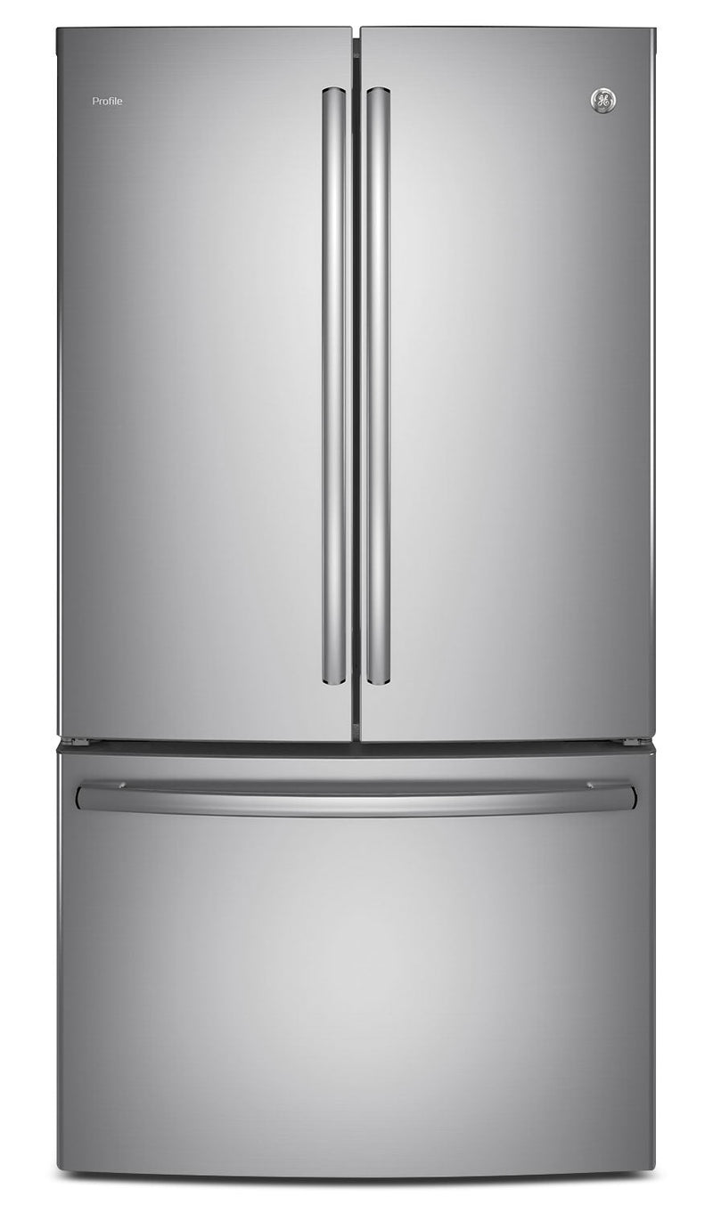GE 23.1 Cu. Ft. French-Door Refrigerator with Internal Water Dispenser – PWE23KSKSS|Réfrigérateur GE de 23,1 pi³ à portes françaises avec distributeur d'eau interne – PWE23KSKSS|PWE23KSS