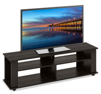 Bakersfield 58" TV Stand - Contemporary style TV Stand in Black Engineered Wood