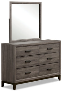 Kate 6-Piece Queen Bedroom Package - Grey