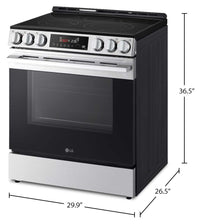 LG 6.3 Cu. Ft Smart Electric Range with EasyClean® - Smudge Resistant Stainless Steel - LSEL6333XE | Cuisinière intelligente électrique LG de 6,3 pi³ avec EasyCleanMD - acier inoxydable résistant aux taches - LSEL6333XE