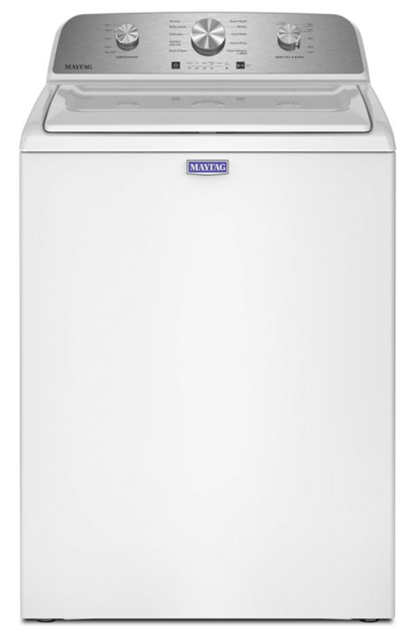 White Maytag 4.8 Cu. Ft. Capacity Top Load Washer- MVW4005SW | MVW4005W