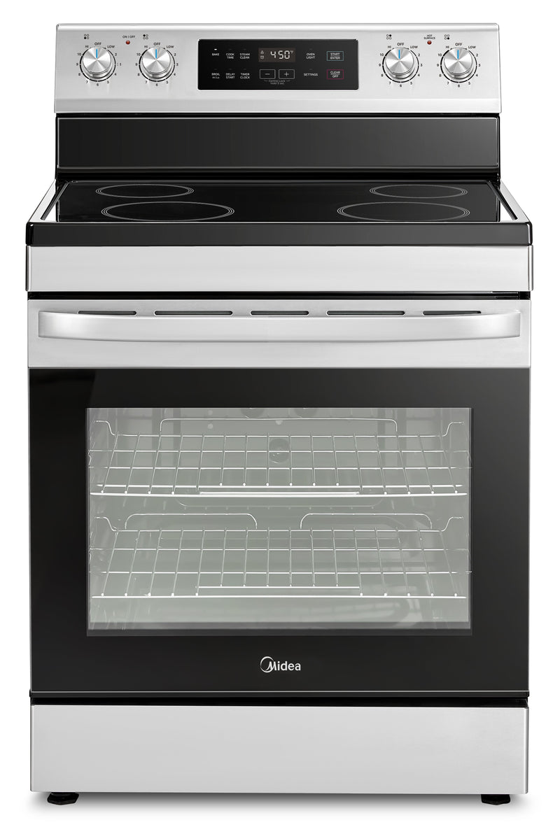 Midea 30" 6.3 Cu. Ft. Electric Range - MER30B14ASTC  | Cuisinière électrique Midea de 30 po et à capacité de 6,3 pi3 - MER30B14ASTC  | MER30STC
