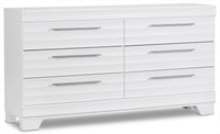 Olivia Dresser - White - Modern style Dresser in White Engineered Wood and Laminate Veneers
