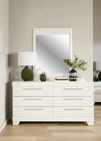 Olivia Bedroom Dresser Mirror, Made in Canada - White | Miroir de commode de chambre à coucher Olivia, fabriqué au Canada - blanc