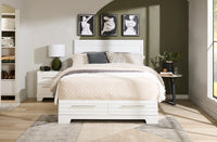 Olivia Bedside 2-Drawer Nightstand, 23.5"W x 25.2"H, Made in Canada - White | Table de nuit Olivia de 23,5 po (L) x 25,2 po (H) à 2 tiroirs, fabriquée au Canada - blanche