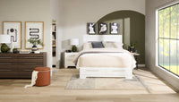 Olivia Platform Storage Bed with Headboard & Frame, Made in Canada, White - Queen Size | Lit plateforme de rangement Olivia fabriqué au Canada avec tête de lit et cadre de lit, blanc - format grand lit