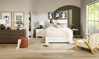 Olivia Platform Storage Bed with Headboard & Frame, Made in Canada, White - Queen Size | Lit plateforme de rangement Olivia fabriqué au Canada avec tête de lit et cadre de lit, blanc - format grand lit
