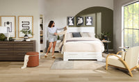 Olivia Platform Storage Bed with Headboard & Frame, Made in Canada, White - Queen Size | Lit plateforme de rangement Olivia fabriqué au Canada avec tête de lit et cadre de lit, blanc - format grand lit