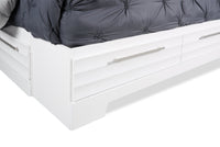 Olivia Full Platform Storage Bed - White