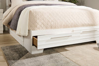 Olivia Platform Storage Bed with Headboard & Frame, Made in Canada, White - Queen Size | Lit plateforme de rangement Olivia fabriqué au Canada avec tête de lit et cadre de lit, blanc - format grand lit