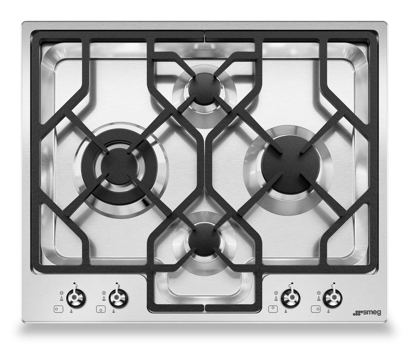 Smeg 24" Gas Cooktop - PGFU24X|Surface de cuisson à gaz Smeg de 24 po - PGFU24X