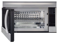 Profile 1.8 Cu. Ft. Convection Over-the-Range Microwave Oven with Easy Clean Interior  | Four à micro-ondes à hotte intégrée SpaceMakerMC de Profile de 1,8 pi³ - PVM1899SJC | PVM1899S