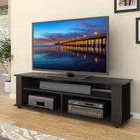 Bakersfield 58" TV Stand - Contemporary style TV Stand in Black Engineered Wood